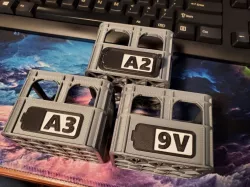 labels and layout stencil for beer crate battery holder
