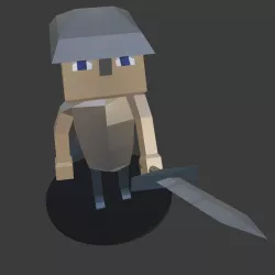 low poly knight