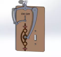 Mechanical Light switch for double plate