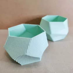 Simple but unusual hex planters