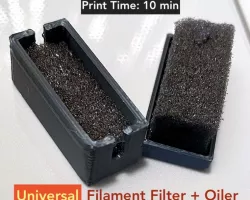 Simple & Functional Filament Filter + Lubricator (EZ Print)