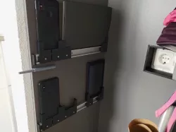 T-Track/Rail variable width device wall mount