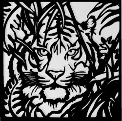 Tiger wall art/stencil