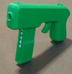 Tiny Toy Blaster V2 (6mm Airsoft Toy Gun) No Glue, No Fasteners: Just Rubber Bands and Prints