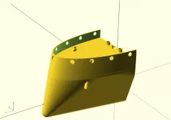 Toys for boys-ships/modular handy size BC hull, bow aka Wagenborg moved back designs, full set in printable sections