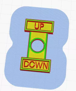 Up Down label