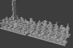 10mm Ashigaru Arquebus Warmaster Nippon Faction