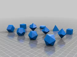 All basic dice shapes