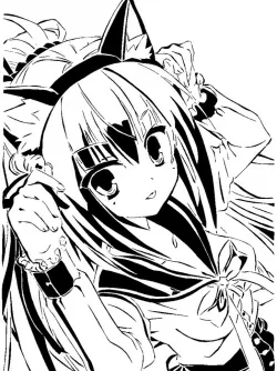 Anime Catgirl stencil