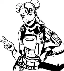 Apex Legends Lifeline stencil