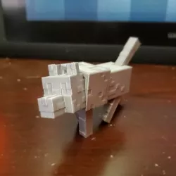 Articulated Minecraft Wolf