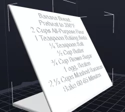Banana Bread Recipe Card