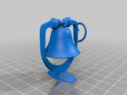 Bell with Yoke, swirled handle, and clapper