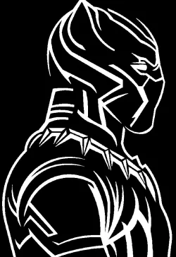 Black Panther stencil 5