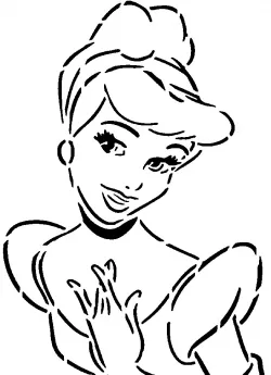Cinderella stencil 2