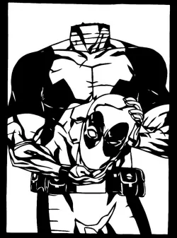 Deadpool stencil 24