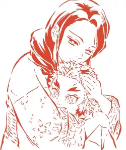 Demon slayer stencil 10