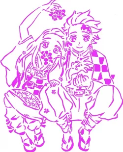 Demon Slayer stencil 9