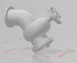 Fire hose connection with valve.