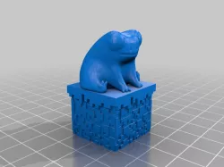 Fred The Frog But On A Dirt Block