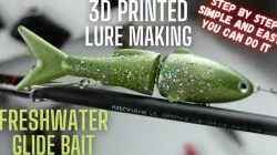 Freshwater Glide Bait Fishing Lure. Fishing lure made with 3d printer.