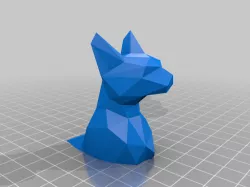 God Cat Low Poly [sliced]