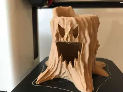 Halloween Tree Stump LED Candle