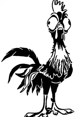 Heihei Chicken stencil