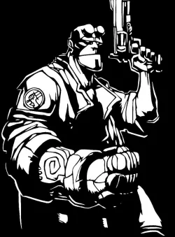 Hell Boy stencil 3