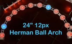 Herman Ball Arch - The Fast Print Cheap Pixel Node Holiday Arch