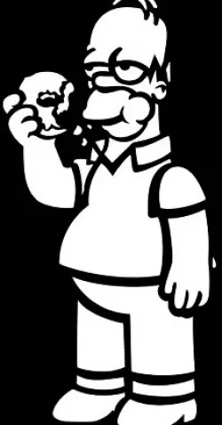 Homer Simpson stencil 6