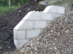 Interlocking concrete block model