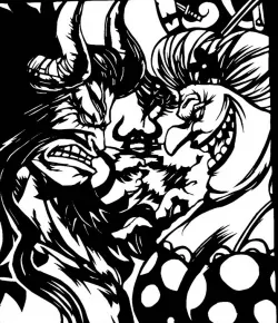 Kaido and Big Mom stencil