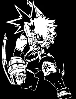 Katsuki Bakugo stencil 3