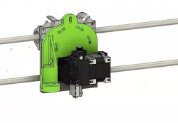 Lulzbot Taz e3D Hemera Mount w/ 18mm diameter Inductive sensor mount