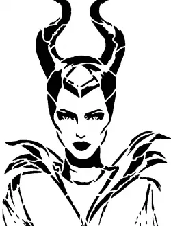 Maleficent stencil 2