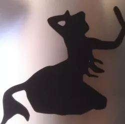 Mermaid silhouette for bathroom door
