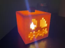 Minecraft Jack-o-Lantern Tealight Lamp