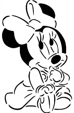 Minnie Mouse stencil 3