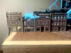 N scale building fronts. For low profile background. 