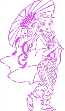 Nezuko Kamado stencil 4