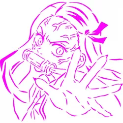 Nezuko Kamado stencil 5