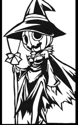 Pumkin Witch stencil