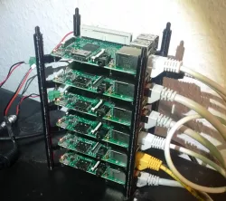 Raspberry Pi 3 Cluster mounting bracket remix