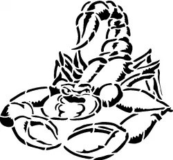Scorpion stencil 16