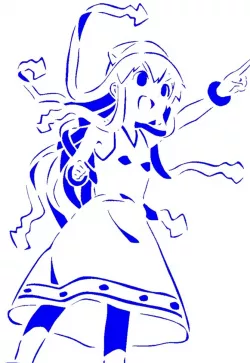 Squid Girl stencil 2