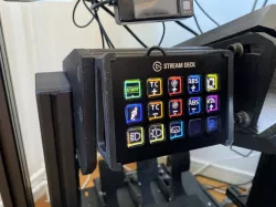 Stream deck clamp mount for 8040 profile