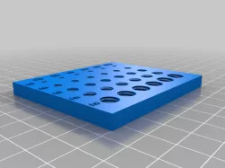 Test pattern for metric bolts and resin printers