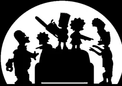 The Simpsons stencil
