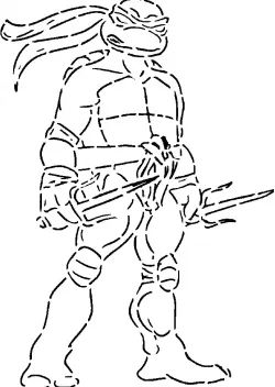TMNT Raphael stencil 2